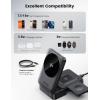 imageLamicall Qi2 Certified Foldable 3 in 1 Wireless Charging Station  15W Fast Charge amp Upgraded Cooling Compact Travel Magnetic Charger Stand for iPhone 17 16 15 14 13 Pro Max AirPods Apple WatchBlack