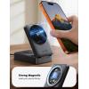 imageLamicall Qi2 Certified Foldable 3 in 1 Wireless Charging Station  15W Fast Charge amp Upgraded Cooling Compact Travel Magnetic Charger Stand for iPhone 17 16 15 14 13 Pro Max AirPods Apple WatchBlack