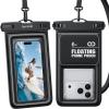 imageLamicall IP68 Floating Waterproof Phone Pouch  2 PackAntiPop Lock Dustproof Cell Phone Dry Bag Case with Lanyard Beach amp Cruise Essentials Gifts for iPhone 17 16 15 Pro Max Galaxy S25 475AWhite Accent