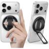 imageLamicall Magnetic Phone Grip Holder for MagSafe  Soft Silicone Loop Vertical Cellphone Zinc Alloy Ring Stand Kickstand Magnet Finger Grip Accessories for iPhone 1217 Series Other with Metal RingBlack  Zinc Alloy  Silicone Grip